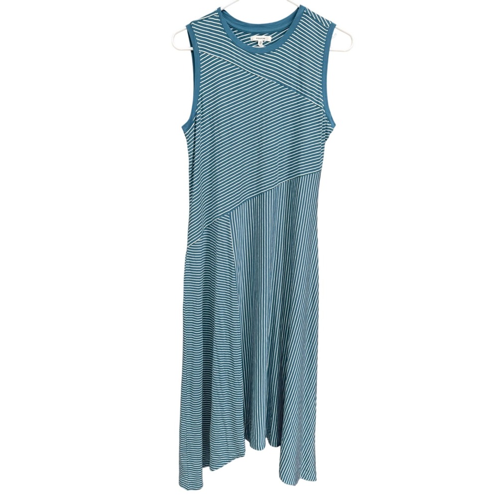 Maurices Women's‎ Medium Striped Sleeveless Midi Dress Casual Blue White